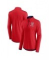 Women's Branded Red Washington Nationals Worth The Drive Quarter-Zip Jacket Red $31.20 Jackets