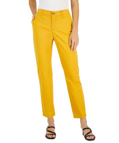 Women's Cotton Scallop-Stripe Tank & Hampton Cuffed Chino Straight-Leg Pants Sunflower $21.12 Pants